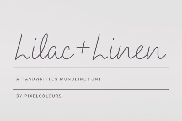 Lilac and Linen: A Handwritten Font for Authentic Branding