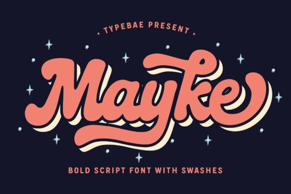 Mayke Regular: Your Go-To Script Font for Bold, Layered Designs