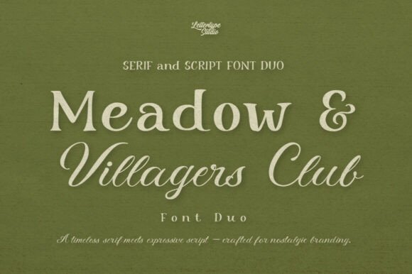 Meadow & Villager Club Duo: A Font Pairing with Heart and Heritage