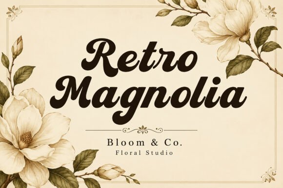 Retro Magnolia: Classic Script with Modern Flair