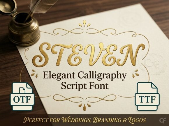 Steven: The Elegant Calligraphy Script for Timeless Design