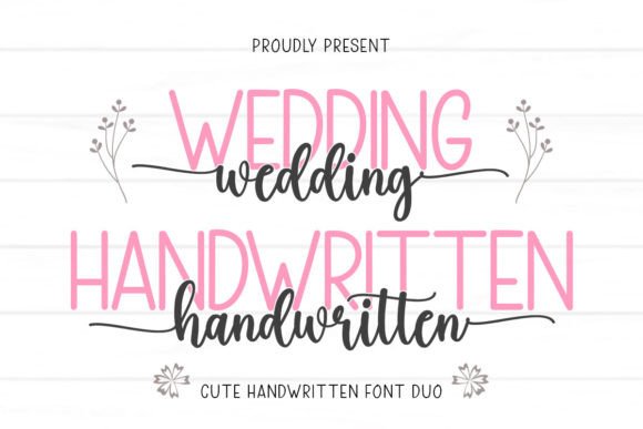 Wedding Handwritten: A Stylish Duo Font for Romantic Creations